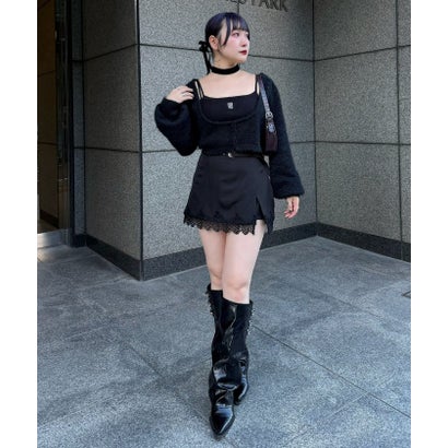 【Mavie..7】インナー付ボレロカーディガン （black）｜詳細画像