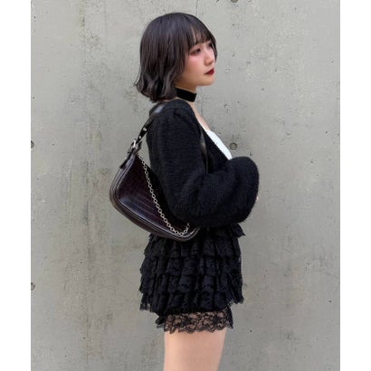 【Mavie..7】インナー付ボレロカーディガン （black）｜詳細画像
