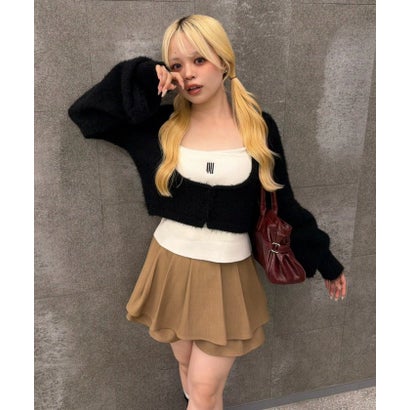 【Mavie..7】インナー付ボレロカーディガン （black）｜詳細画像