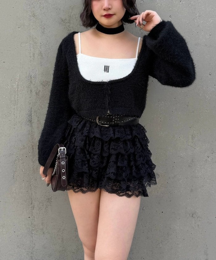【Mavie..7】インナー付ボレロカーディガン （offwhite）｜詳細画像