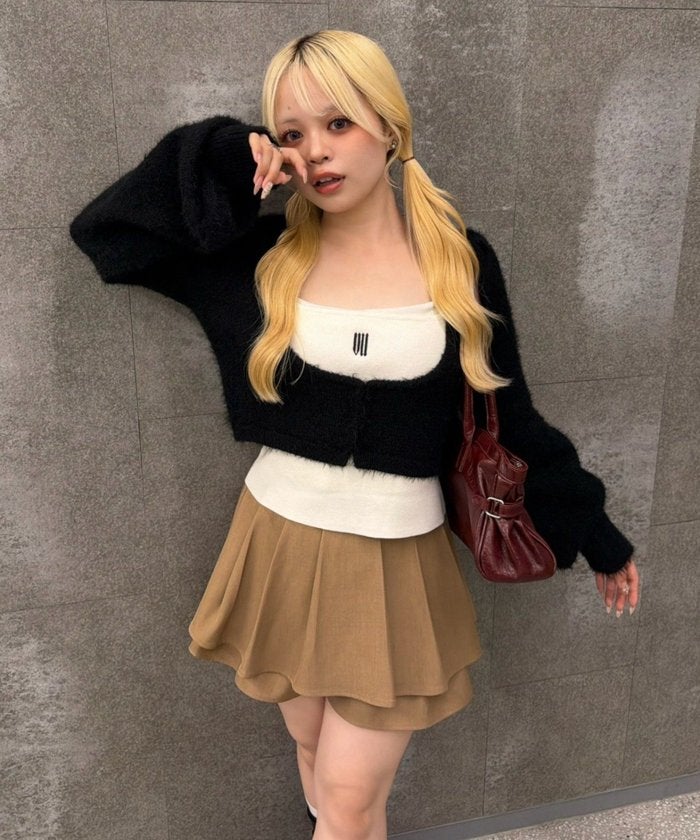 【Mavie..7】インナー付ボレロカーディガン （offwhite）｜詳細画像