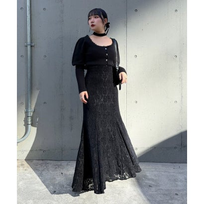 【Mavie..7】バックレースUPマーメイドスカート （black(1)）｜詳細画像