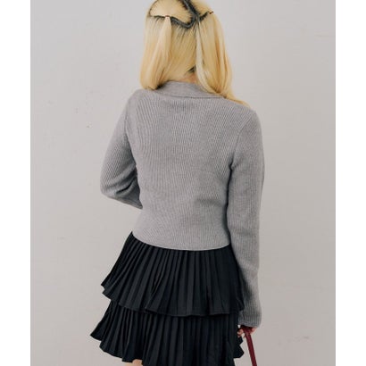 ナポレオン風WZIPニット （gray(1)）｜詳細画像