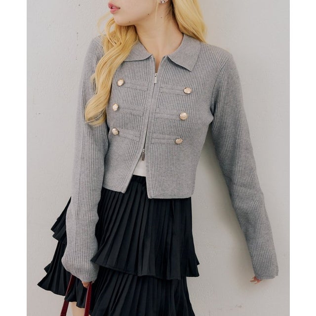 ナポレオン風WZIPニット （gray(1)）
