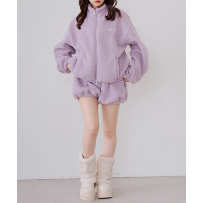 【continuer】【セットアップ可能】フワフワボアバルーンパンツ （purple(1)）｜詳細画像