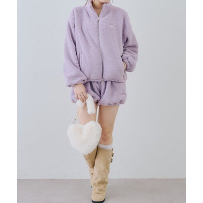 【continuer】【セットアップ可能】フワフワボアバルーンパンツ （purple(1)）｜詳細画像