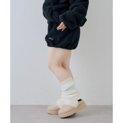 【continuer】【セットアップ可能】フワフワボアバルーンパンツ （black）｜詳細画像