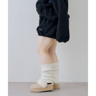 【continuer】【セットアップ可能】フワフワボアバルーンパンツ （black）｜詳細画像