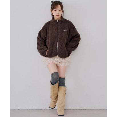 【continuer】【セットアップ可能】フワフワボアブルゾン （black）｜詳細画像