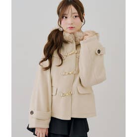 ファー付ダッフルショートコート （ivory）