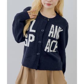 【continuer】ビッグロゴクルーカーデ （navy）