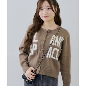 【continuer】ビッグロゴクルーカーデ （beige）
