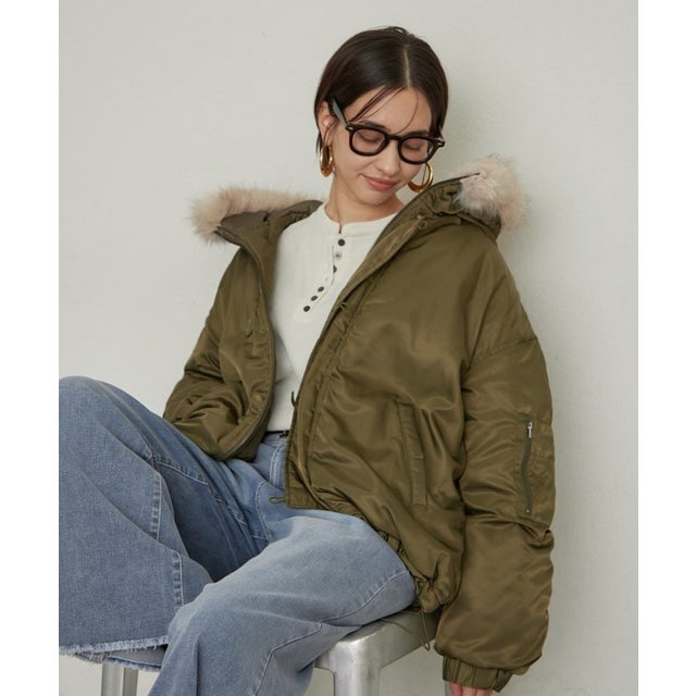 ミリタリーファーパーカーブルゾン （khaki）
