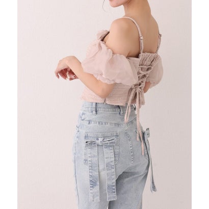 【one after another】ツイードオフショルブラウス （PK）｜詳細画像