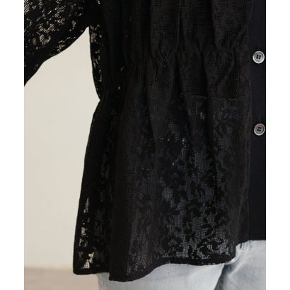 【natural couture】メッシュレースシャツカーデ （OFF）｜詳細画像