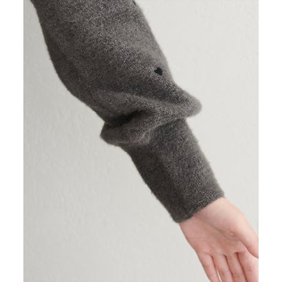 【natural couture】ミニシャギーハート刺繍ニットカーディガン （OFF）｜詳細画像