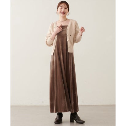 【natural couture】ミニシャギーハート刺繍ニットカーディガン （OFF）｜詳細画像