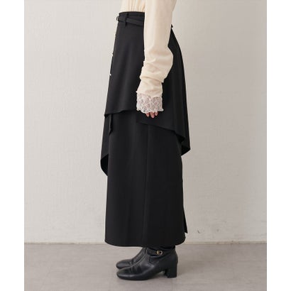【natural couture】ラップデザインナロースカート （BR）｜詳細画像