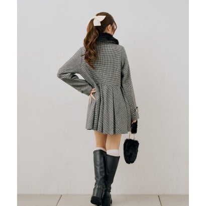 ナイスクラップ NICE CLAUP 【continuer】衿ファープリーツミドルコート （beige）｜詳細画像