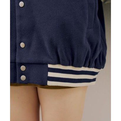 【continuer】ロゴ刺繍スタジャン （navy）｜詳細画像