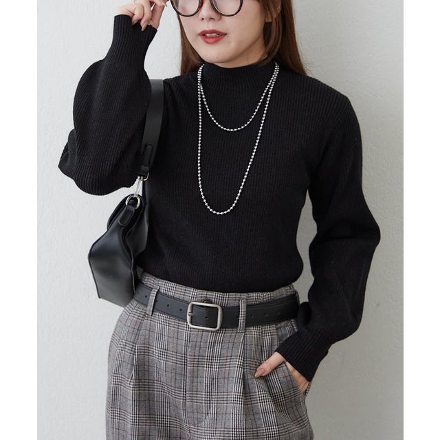 プチハイラメリブニット （black）