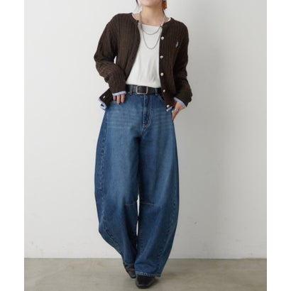 【POLO】ケーブルクルーカーデ （brown）｜詳細画像