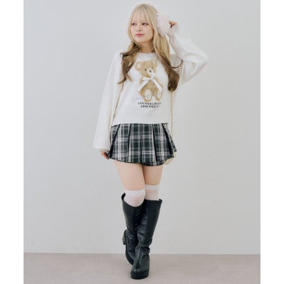ナイスクラップ NICE CLAUP 【continuer】フェザーくまさんニット （offwhite）｜詳細画像