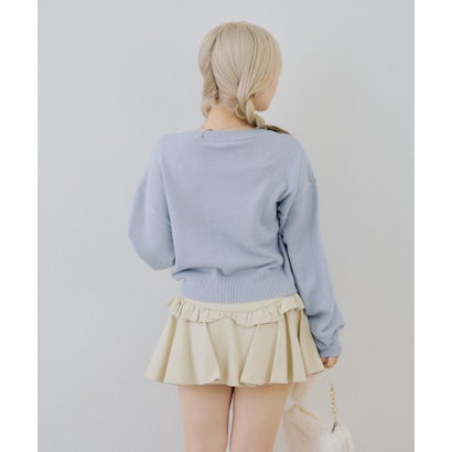 ナイスクラップ NICE CLAUP 【continuer】フェザーくまさんニット （offwhite）｜詳細画像