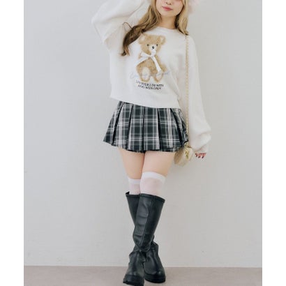 ナイスクラップ NICE CLAUP 【continuer】フェザーくまさんニット （offwhite）｜詳細画像