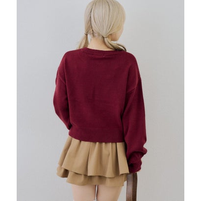 ナイスクラップ NICE CLAUP 【continuer】フェザーくまさんニット （offwhite）｜詳細画像