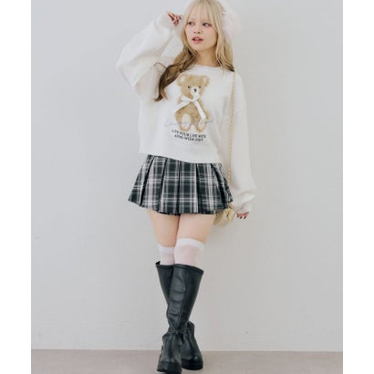 ナイスクラップ NICE CLAUP 【continuer】フェザーくまさんニット （offwhite）｜詳細画像