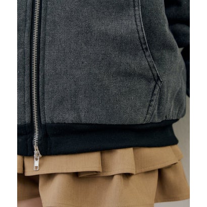 ナイスクラップ NICE CLAUP 【ANOTHER BRANCH】デニム中綿フェイクファー付ブルゾン （navy）｜詳細画像