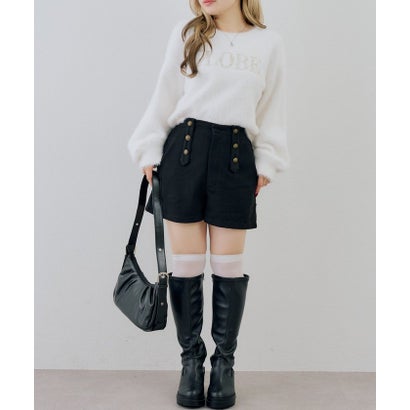 ナイスクラップ NICE CLAUP 【continuer】ナポレオン風ショートパンツ （brown）｜詳細画像