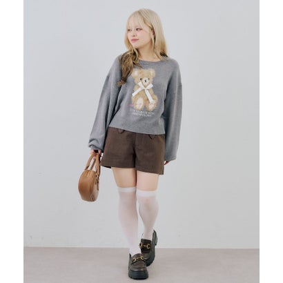 ナイスクラップ NICE CLAUP 【continuer】ナポレオン風ショートパンツ （brown）｜詳細画像