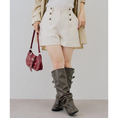 ナイスクラップ NICE CLAUP 【continuer】ナポレオン風ショートパンツ （brown）｜詳細画像