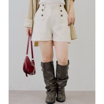 ナイスクラップ NICE CLAUP 【continuer】ナポレオン風ショートパンツ （brown）｜詳細画像