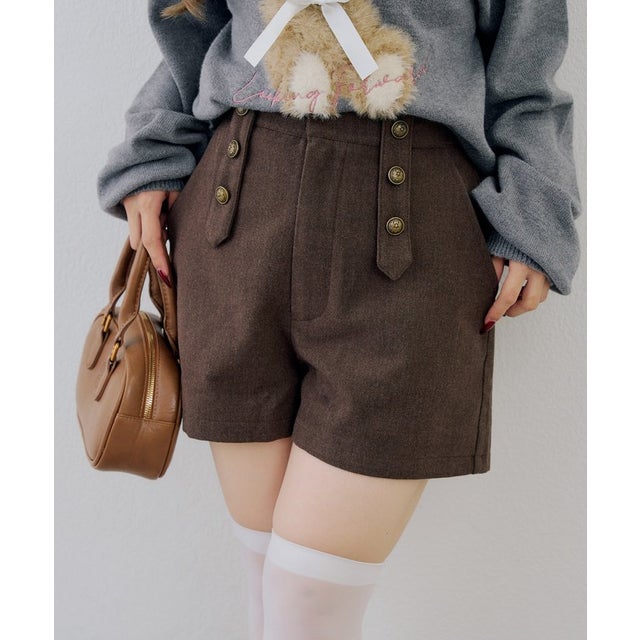 【continuer】ナポレオン風ショートパンツ （brown）