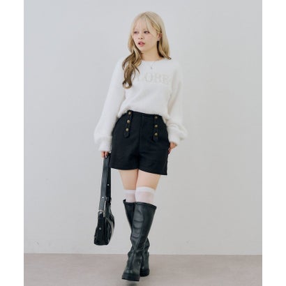ナイスクラップ NICE CLAUP 【continuer】ナポレオン風ショートパンツ （black）｜詳細画像