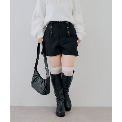 ナイスクラップ NICE CLAUP 【continuer】ナポレオン風ショートパンツ （black）｜詳細画像