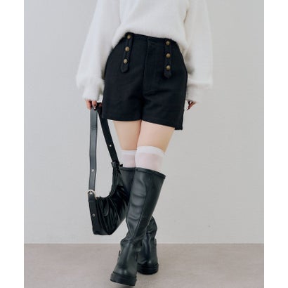 ナイスクラップ NICE CLAUP 【continuer】ナポレオン風ショートパンツ （black）｜詳細画像