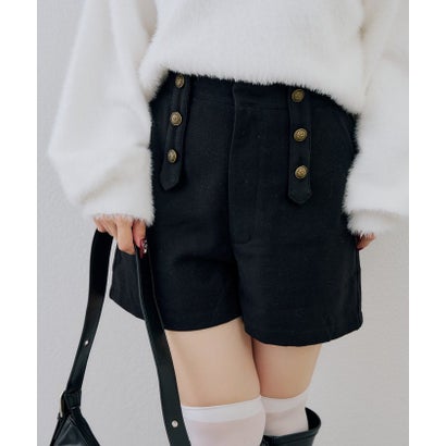 ナイスクラップ NICE CLAUP 【continuer】ナポレオン風ショートパンツ （black）｜詳細画像