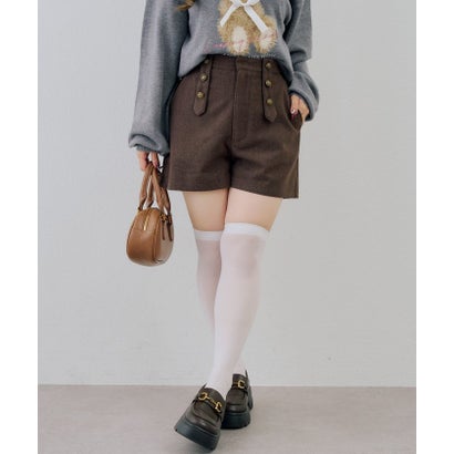 ナイスクラップ NICE CLAUP 【continuer】ナポレオン風ショートパンツ （black）｜詳細画像