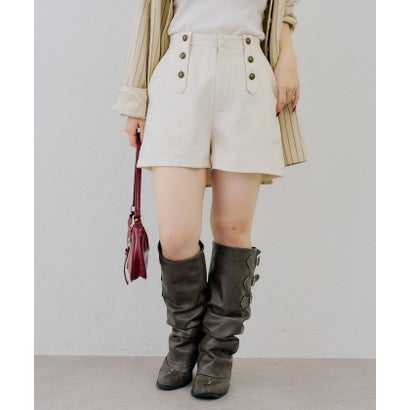 ナイスクラップ NICE CLAUP 【continuer】ナポレオン風ショートパンツ （black）｜詳細画像