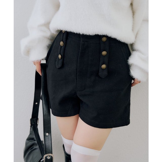 【continuer】ナポレオン風ショートパンツ （black）