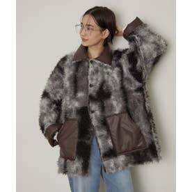 【リバーシブル】グラデーションリバーコート （brown）