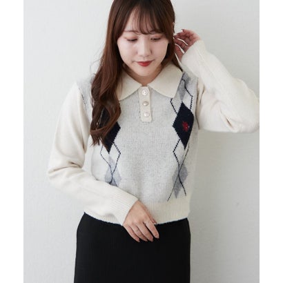 【US. POLO ASSN.】アソートポロニット （beige）｜詳細画像