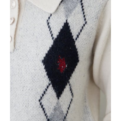 【US. POLO ASSN.】アソートポロニット （ivory）｜詳細画像