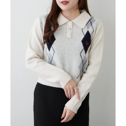 【US. POLO ASSN.】アソートポロニット （ivory）｜詳細画像