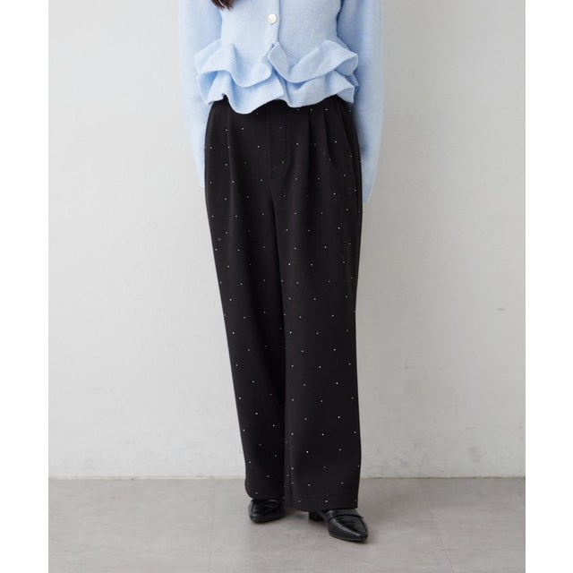 《スタイルアップ》大人キラキラパンツ （black）