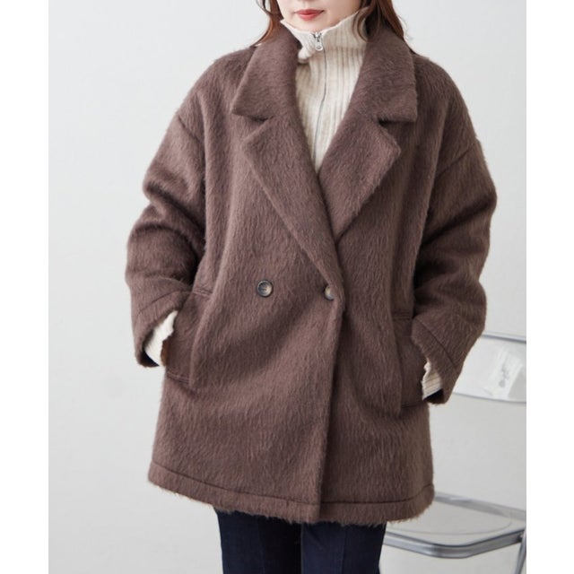 シャギーWテーラージャケット （brown）
